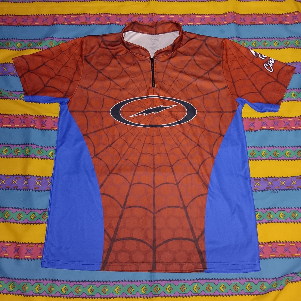 Coolwick Spiderman Bowling Jersey Shirt Vintage Marvel Comics